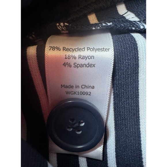 41Hawthorn Blue White Striped Single‎ Button Blazer Jacket Women's LARGE NWT - Picture 6 of 11